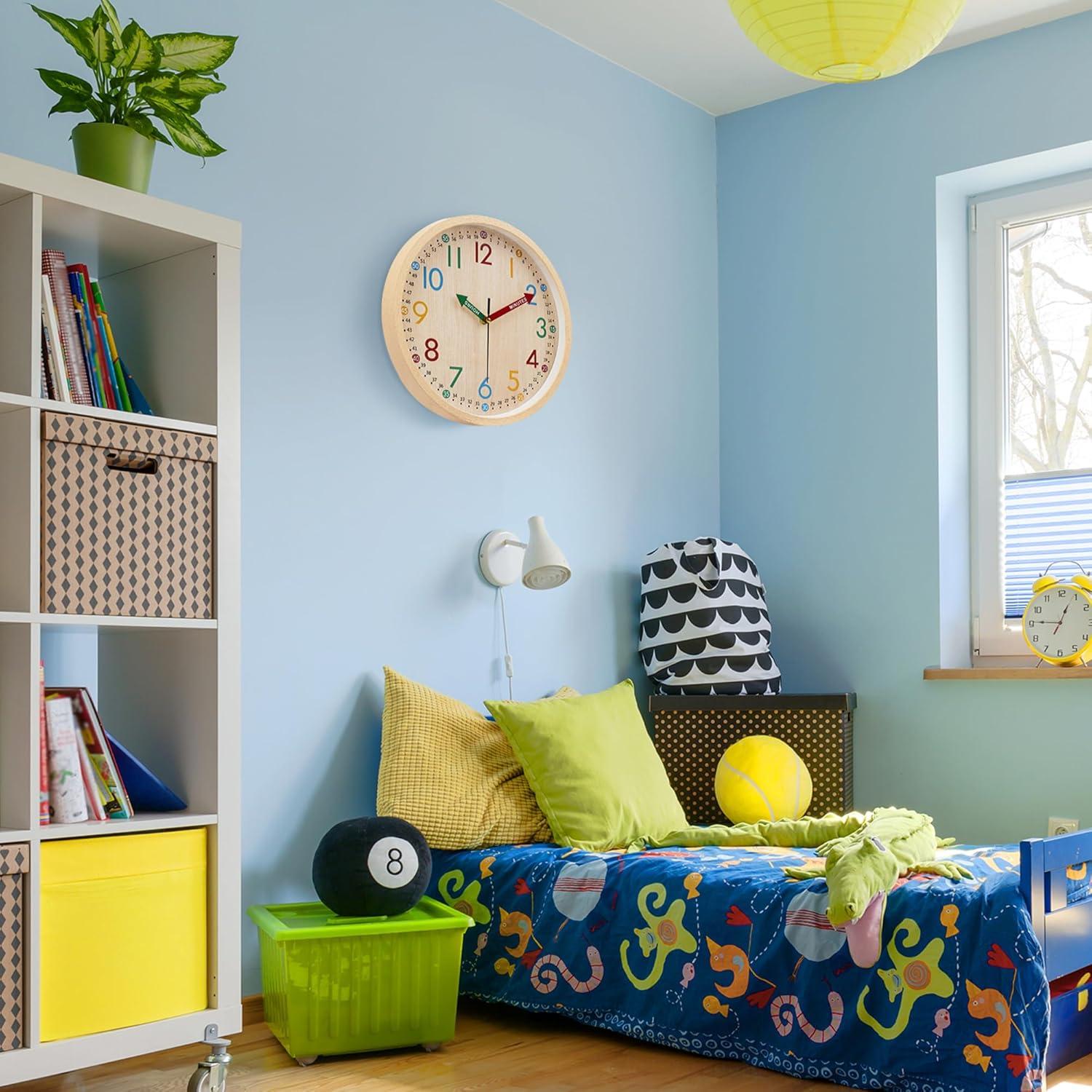 Reloj de Pared Silencioso Lafocuse 30 cm Madera Colorido