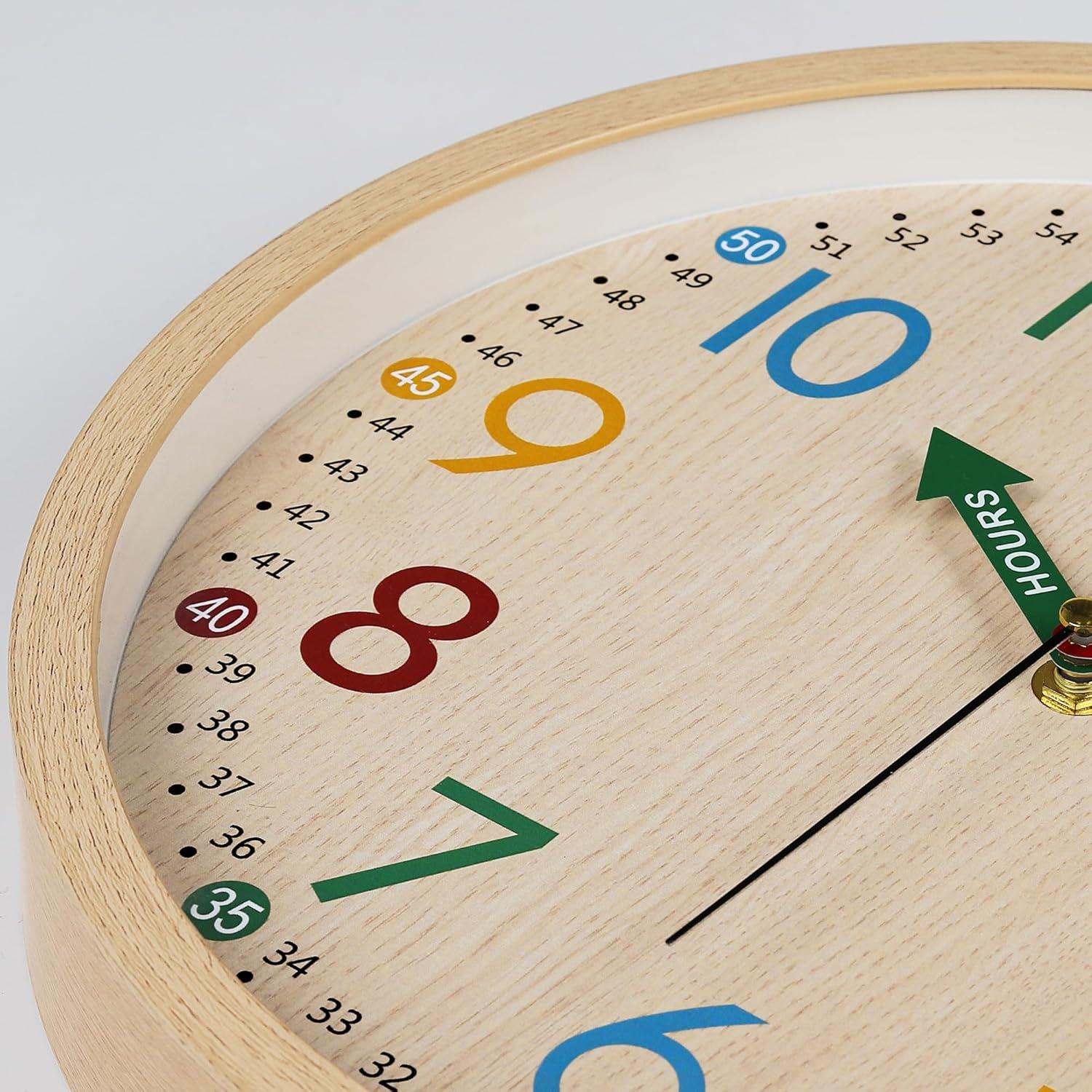 Reloj de Pared Silencioso Lafocuse 30 cm Madera Colorido