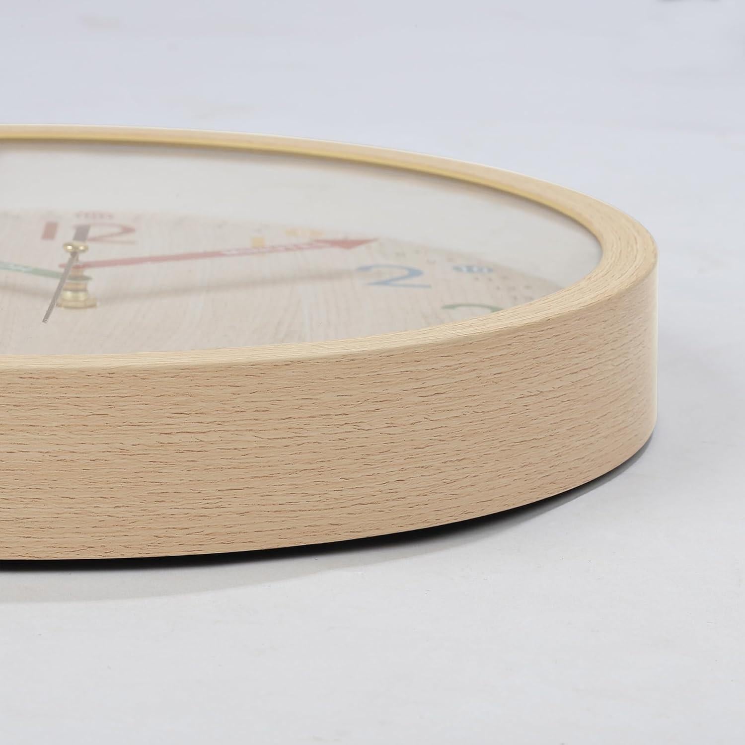 Reloj de Pared Silencioso Lafocuse 30 cm Madera Colorido