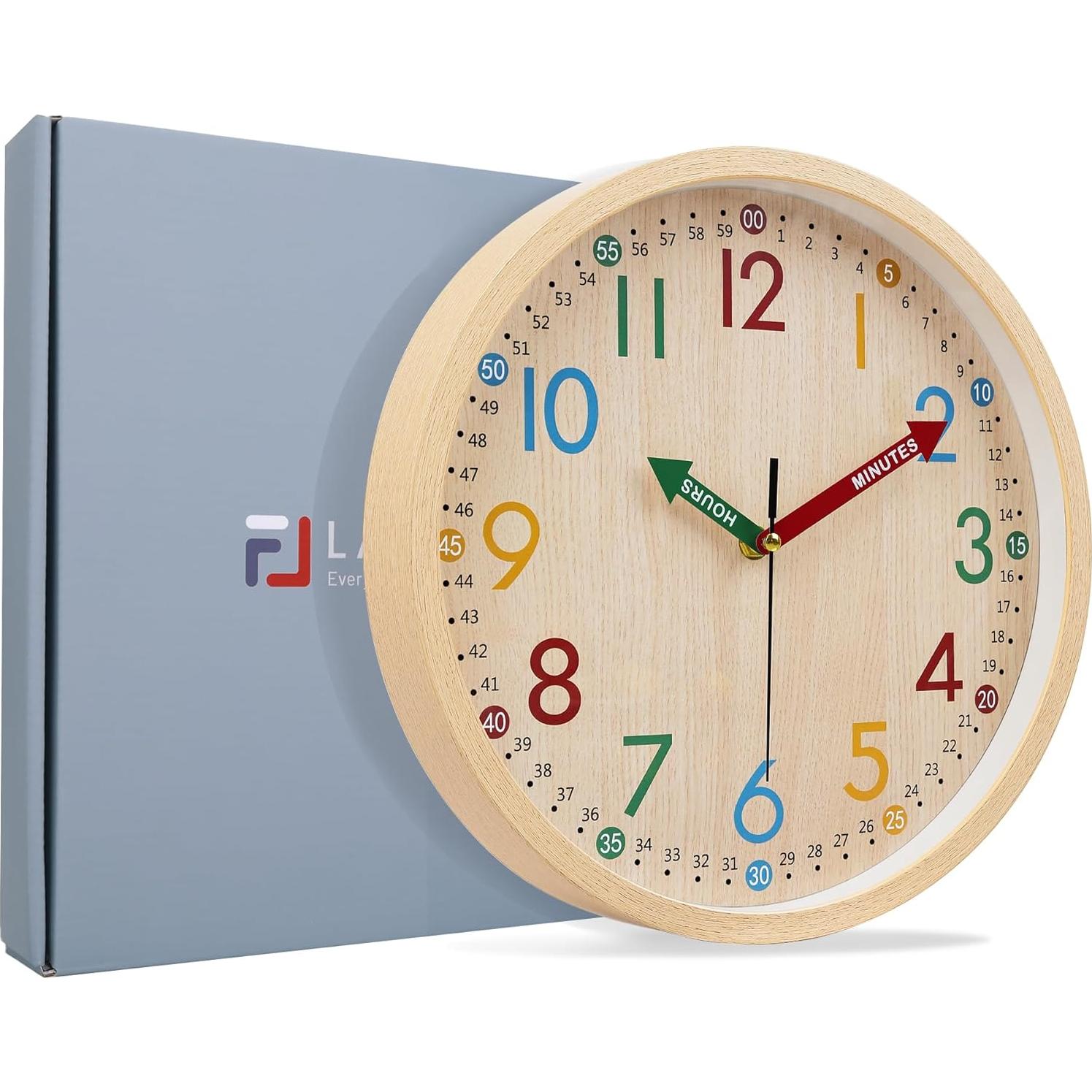 Reloj de Pared Silencioso Lafocuse 30 cm Madera Colorido
