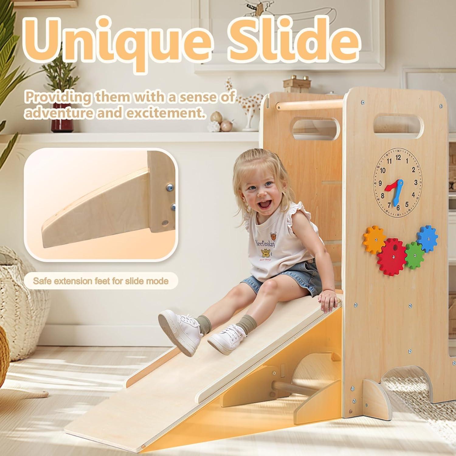 Torre de Aprendizaje Multifuncional FlyingBoom 4-en-1 Madera