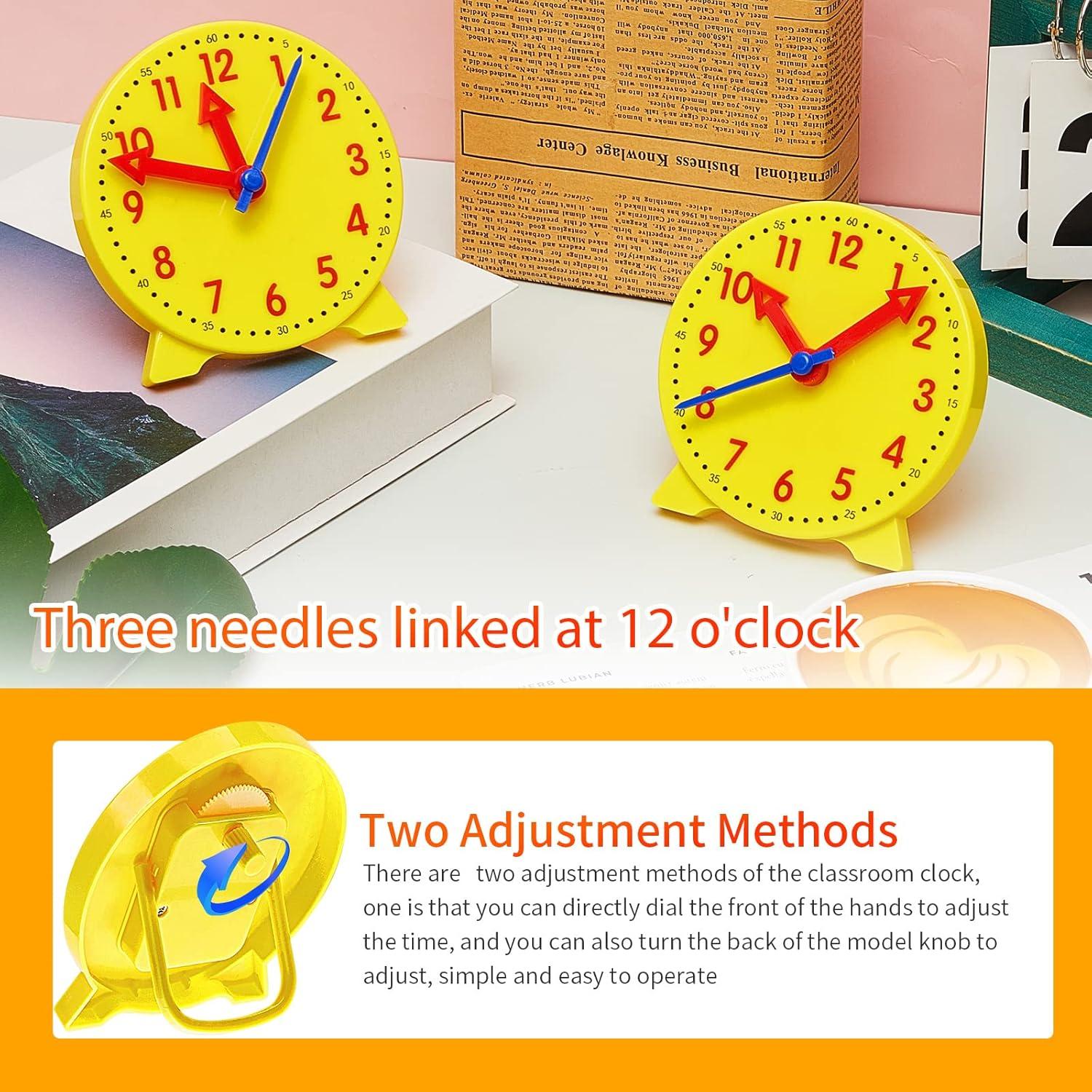 Kit de Reloj de Enseñanza Henoyso 6 Pcs para Niños 10 cm