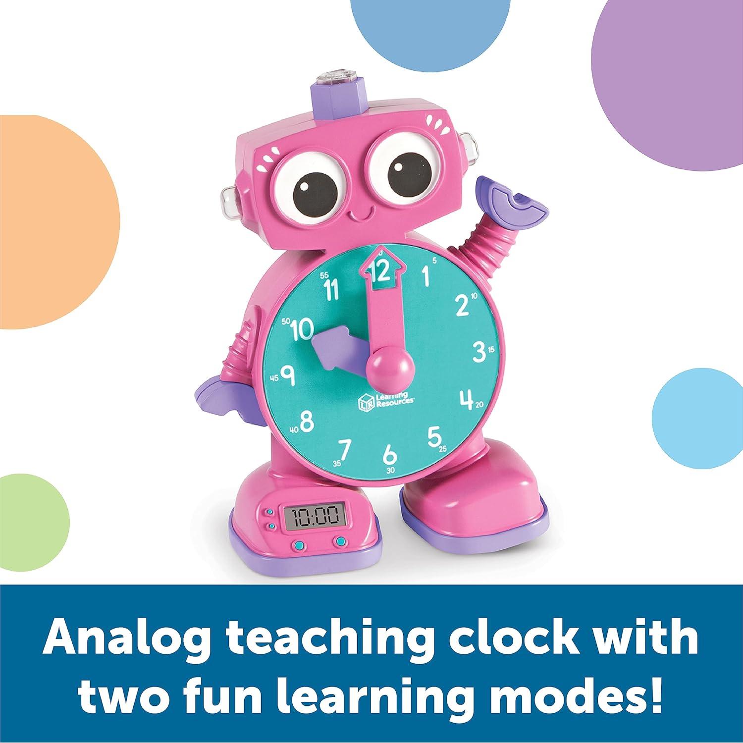 Reloj de Aprendizaje Tock Rosa Learning Resources 0.55 kg