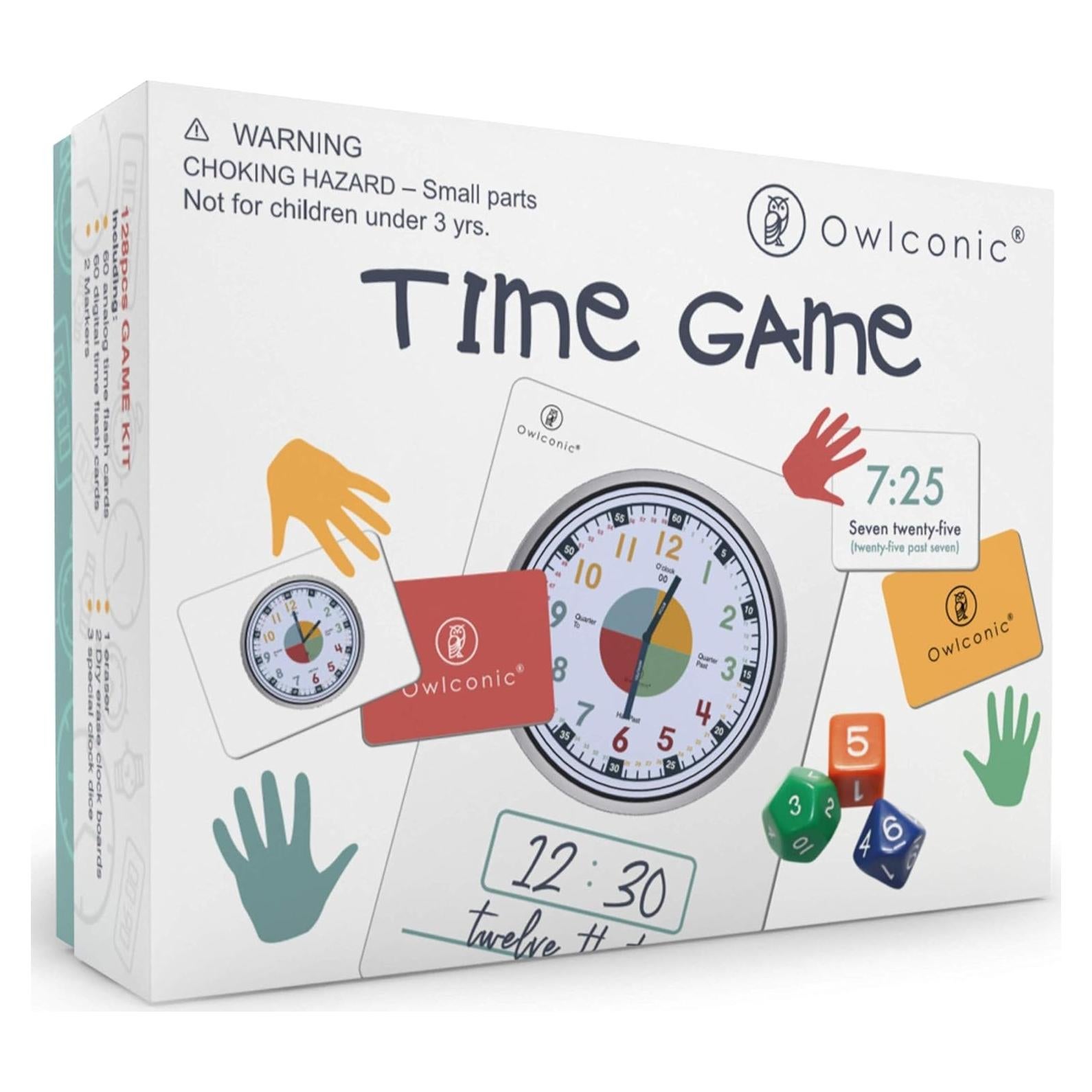 Juego Didáctico de Tiempo OWLCONIC - 128 Piezas para Niños