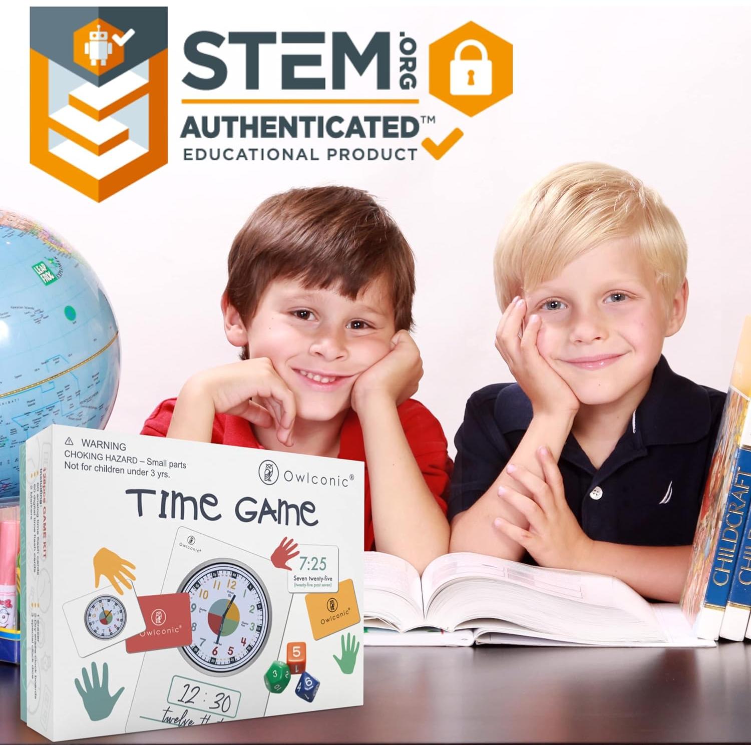 Juego Didáctico de Tiempo OWLCONIC - 128 Piezas para Niños