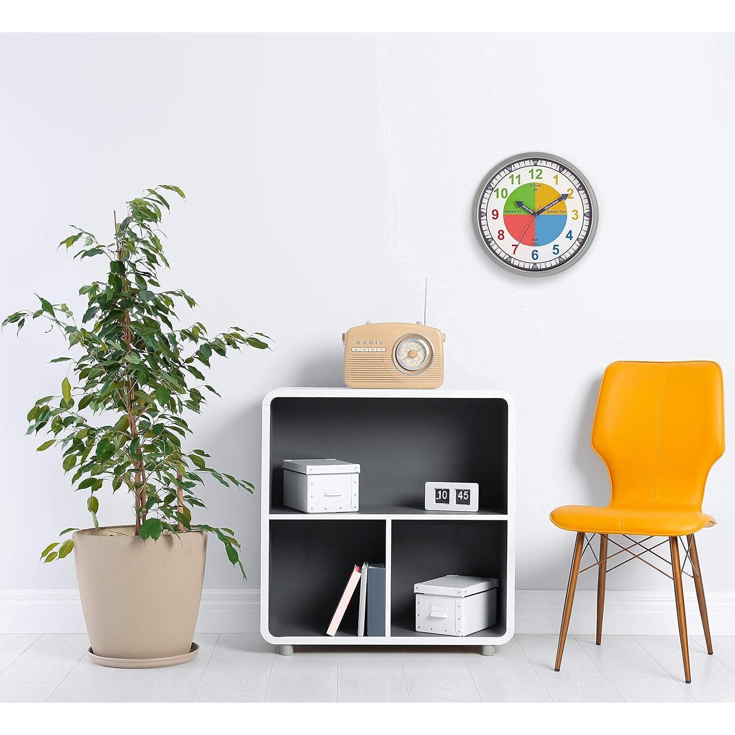 Reloj de Pared Colorido 30 cm Bernhard para Niños Silencioso