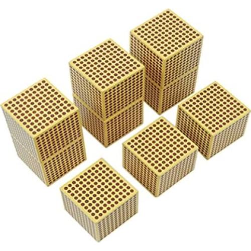 Juguetes Montessori 9 Cubos de Madera para Niños 3-4 Años