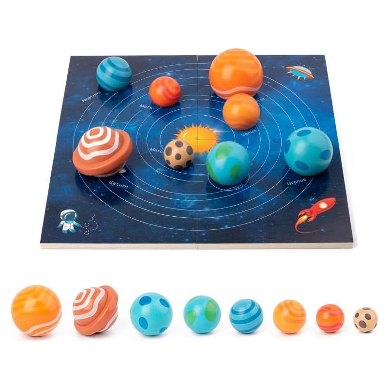Modelo de Tablero de Madera Sistema Solar EduLand Montessori