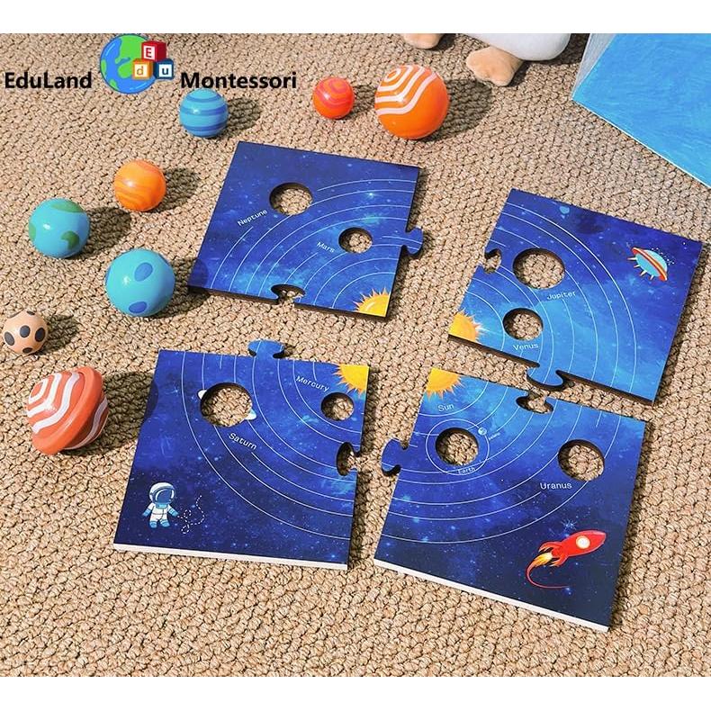 Modelo de Tablero de Madera Sistema Solar EduLand Montessori