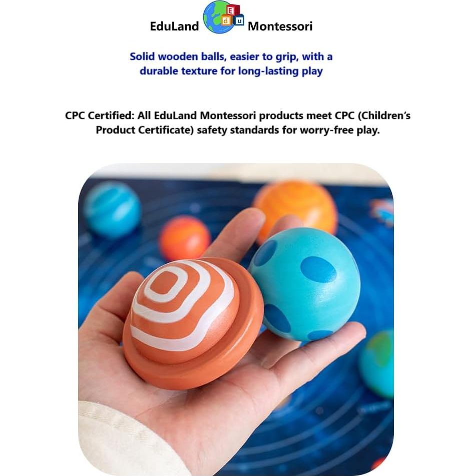 Modelo de Tablero de Madera Sistema Solar EduLand Montessori