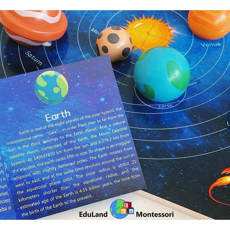 Modelo de Tablero de Madera Sistema Solar EduLand Montessori