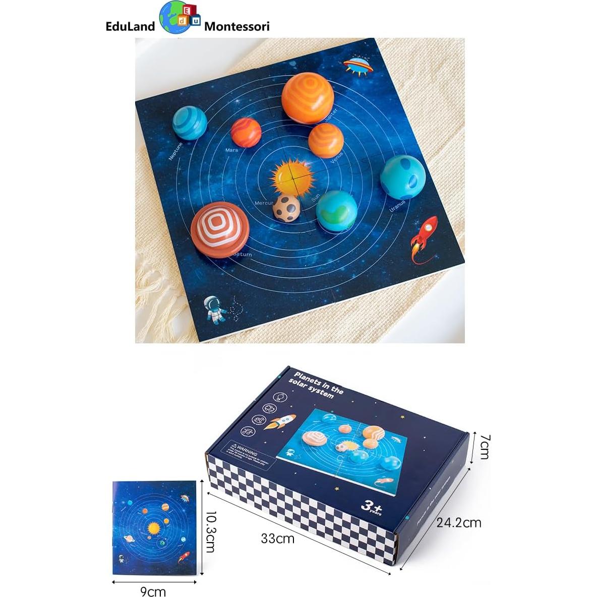 Modelo de Tablero de Madera Sistema Solar EduLand Montessori
