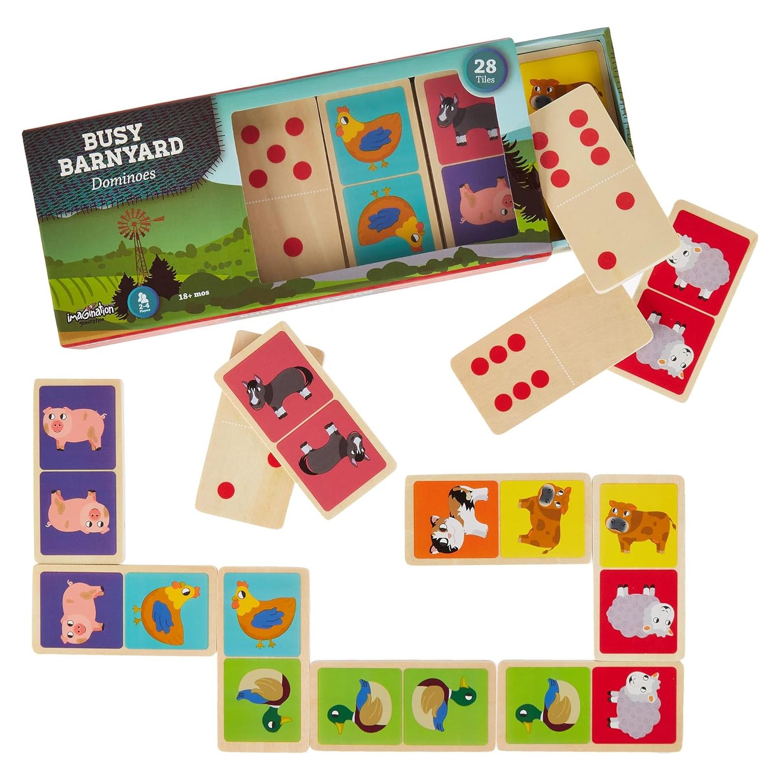 Dominós de Madera Imagination Generation - 28 Piezas Reversibles