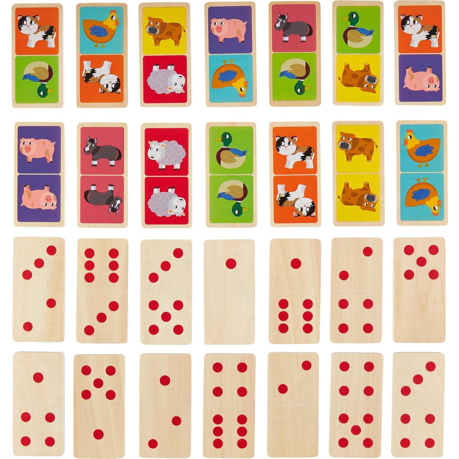 Dominós de Madera Imagination Generation - 28 Piezas Reversibles