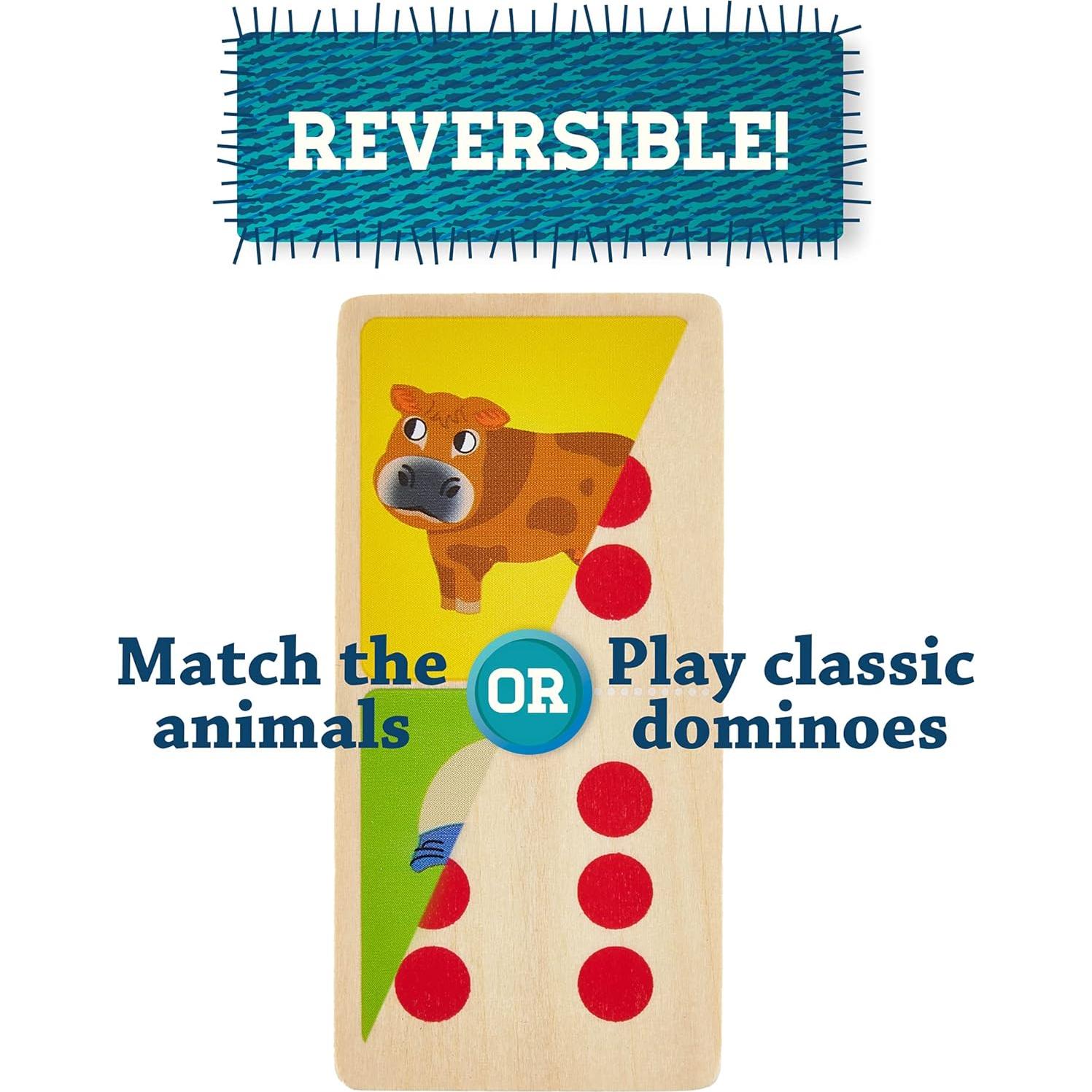 Dominós de Madera Imagination Generation - 28 Piezas Reversibles