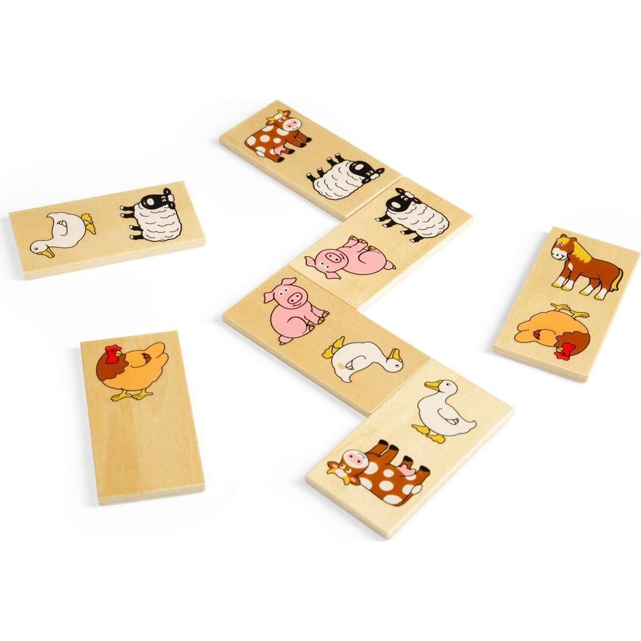 Dominó de Granja Bigjigs Toys - 28 Piezas de Madera