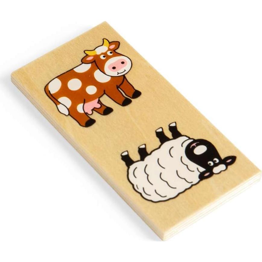 Dominó de Granja Bigjigs Toys - 28 Piezas de Madera