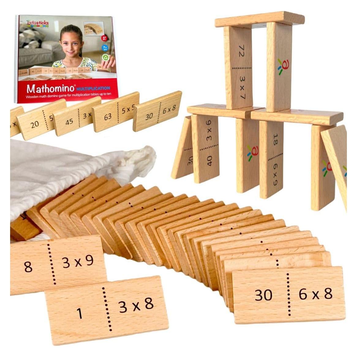 Juego de Dominó de Multiplicación MATHOMINO - Juguete Educativo
