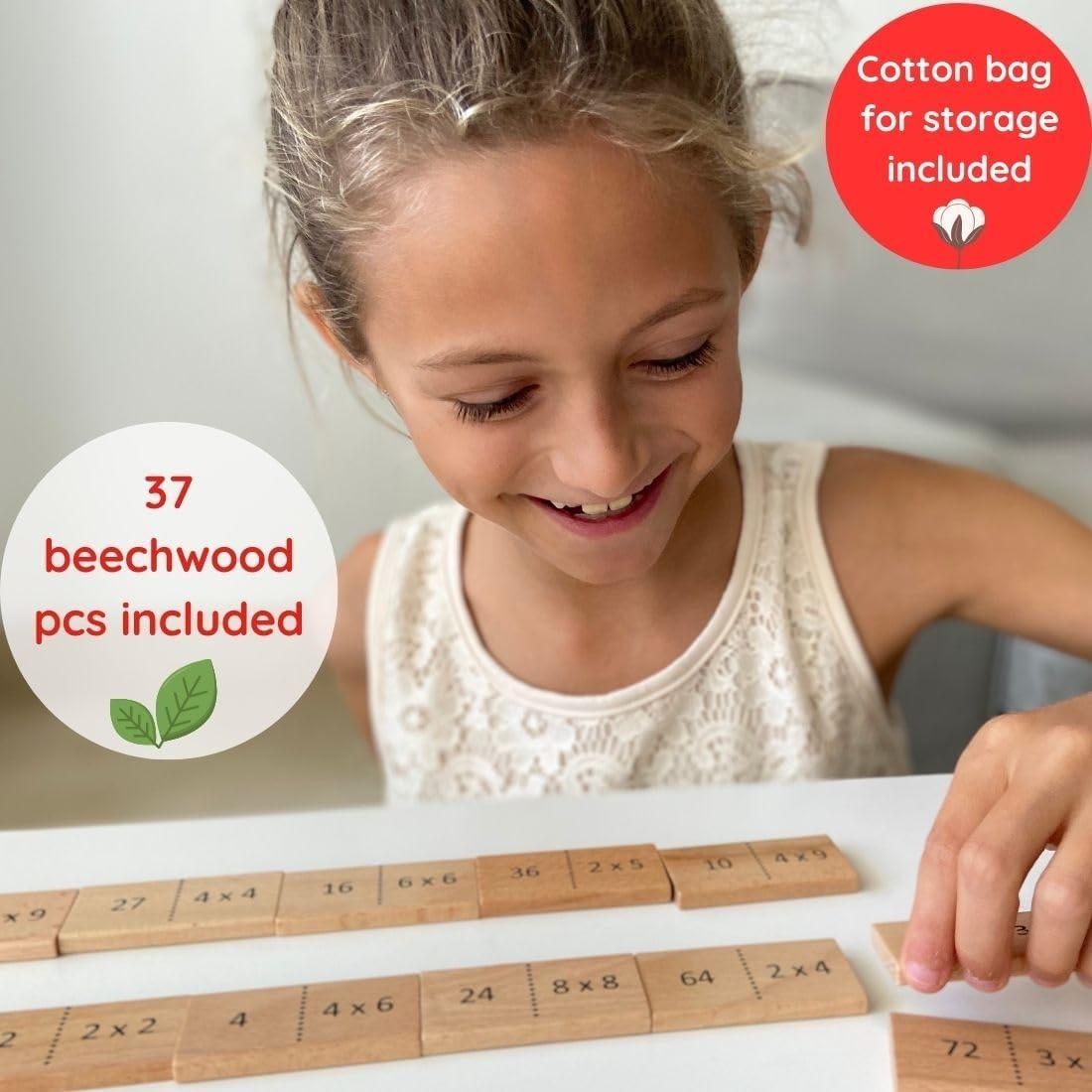 Juego de Dominó de Multiplicación MATHOMINO - Juguete Educativo