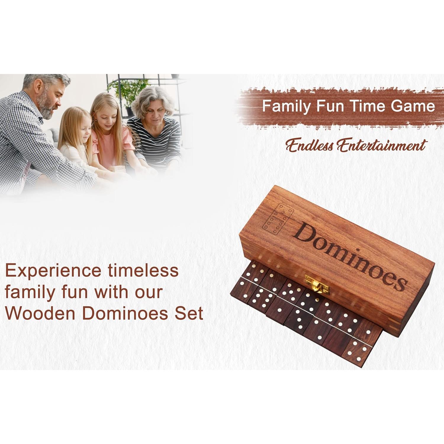 Juego de Dominó de Madera T one con 28 Fichas Doble Seis