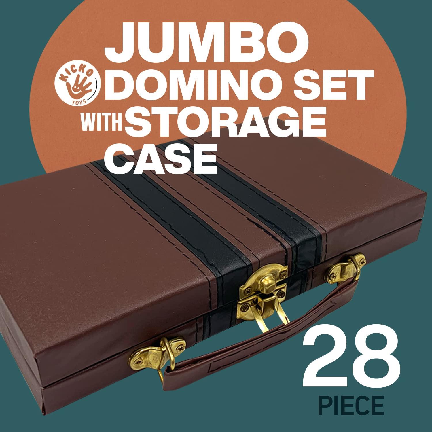 Juego de Dominó Jumbo Kicko - 28 Piezas en Caja de Madera