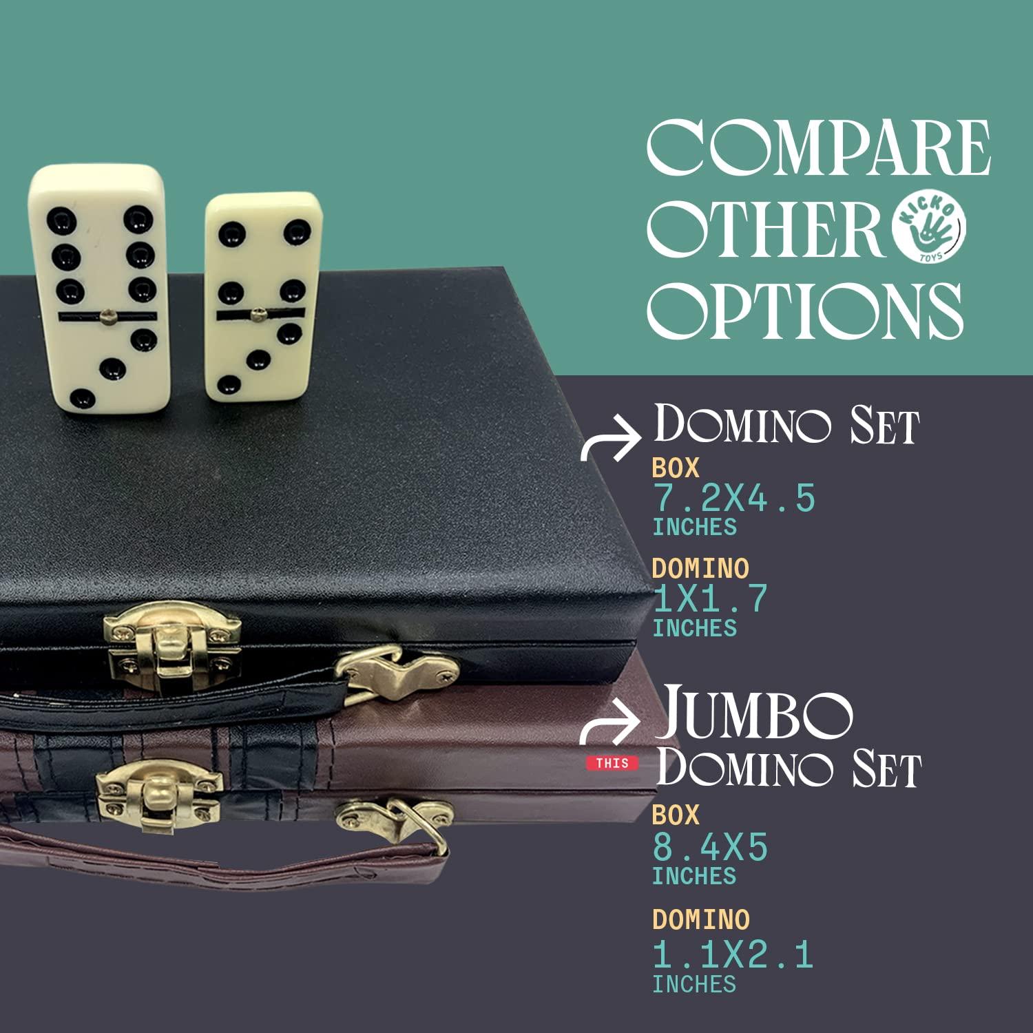 Juego de Dominó Jumbo Kicko - 28 Piezas en Caja de Madera