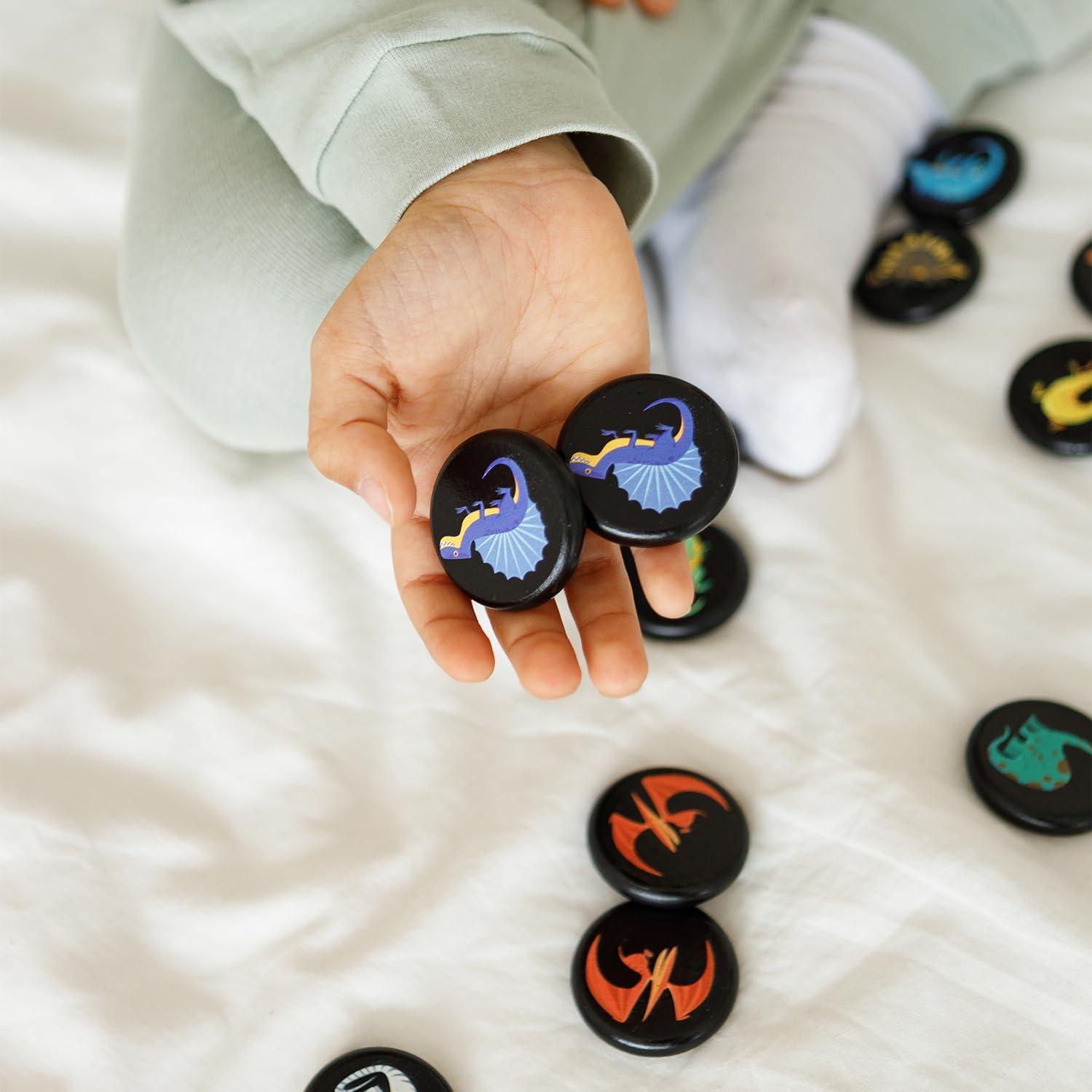 Juego de Memoria de Dinosaurios Ulanik - 30 Fichas de Madera