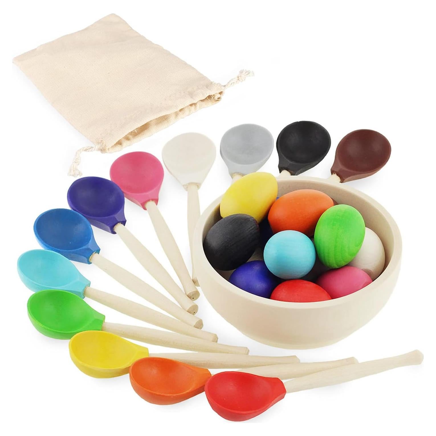 Juego Montessori Ulanik de Huevos y Cucharas - 12 Piezas