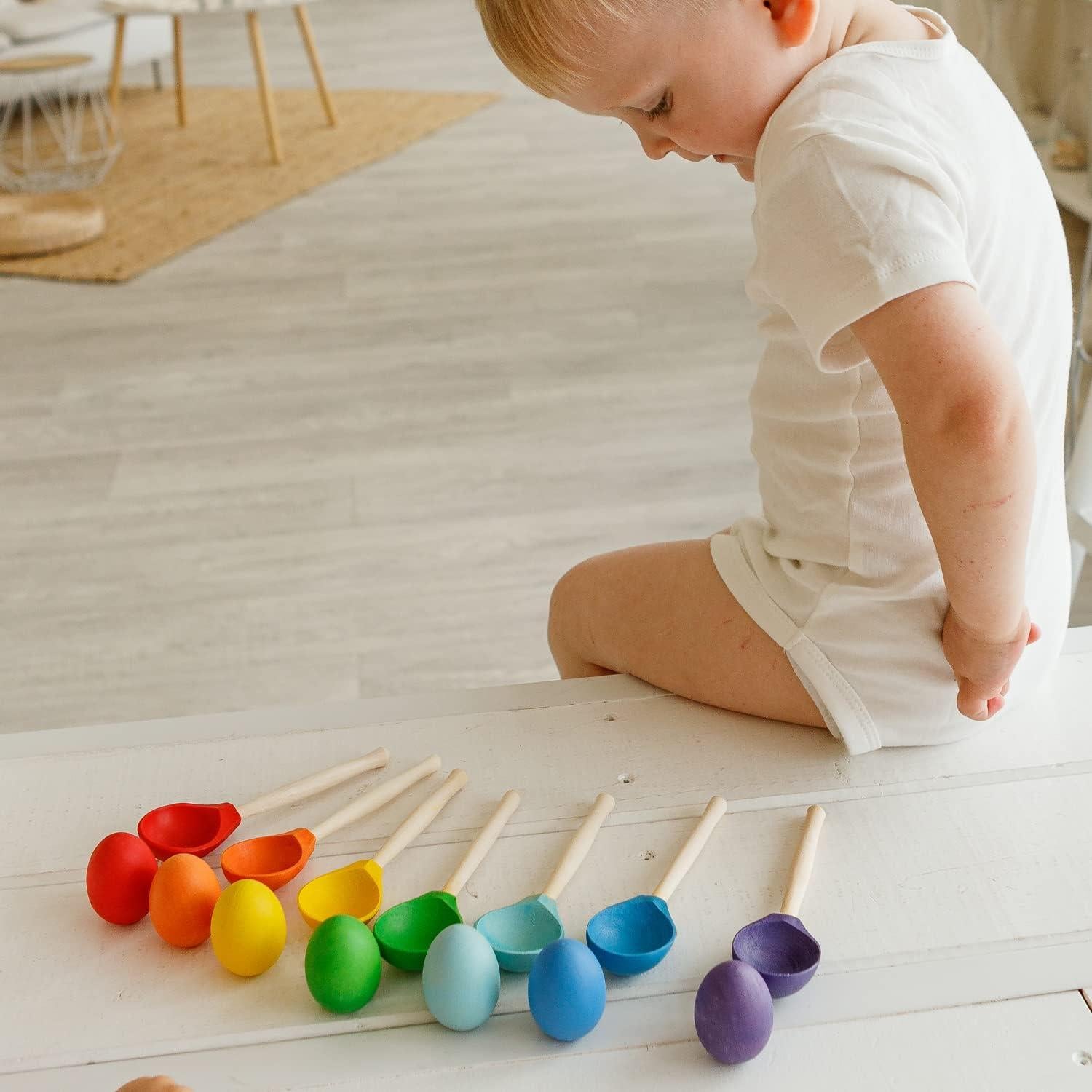 Juego Montessori Ulanik de Huevos y Cucharas - 12 Piezas