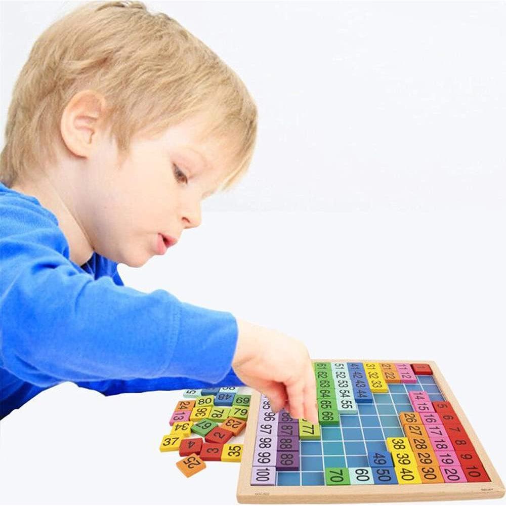 Juego de Mesa Montessori 100 Números de Madera CICITOYWO