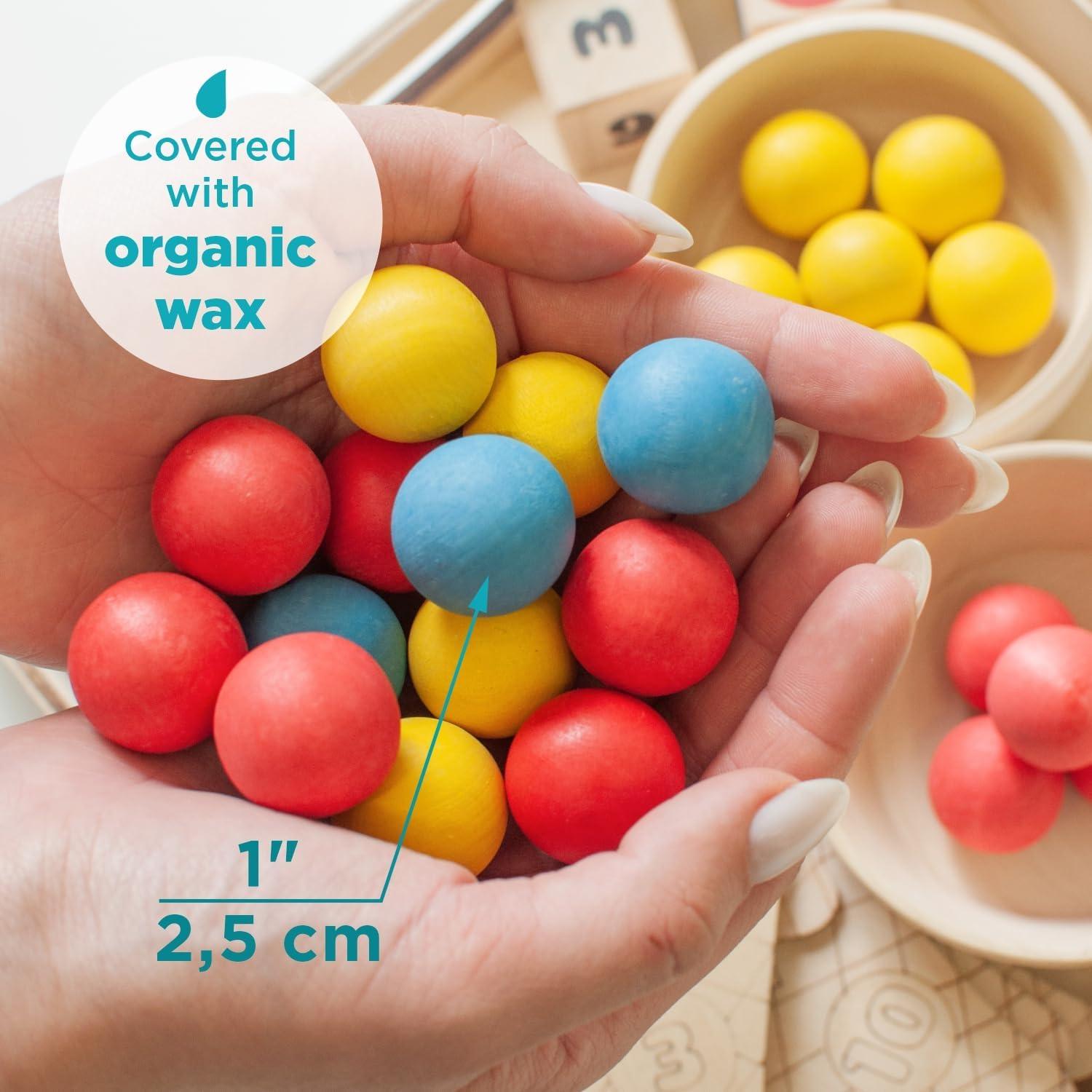 Juguetes Montessori Ulanik Sweet Counting - 30 Pelotas 2.5 cm