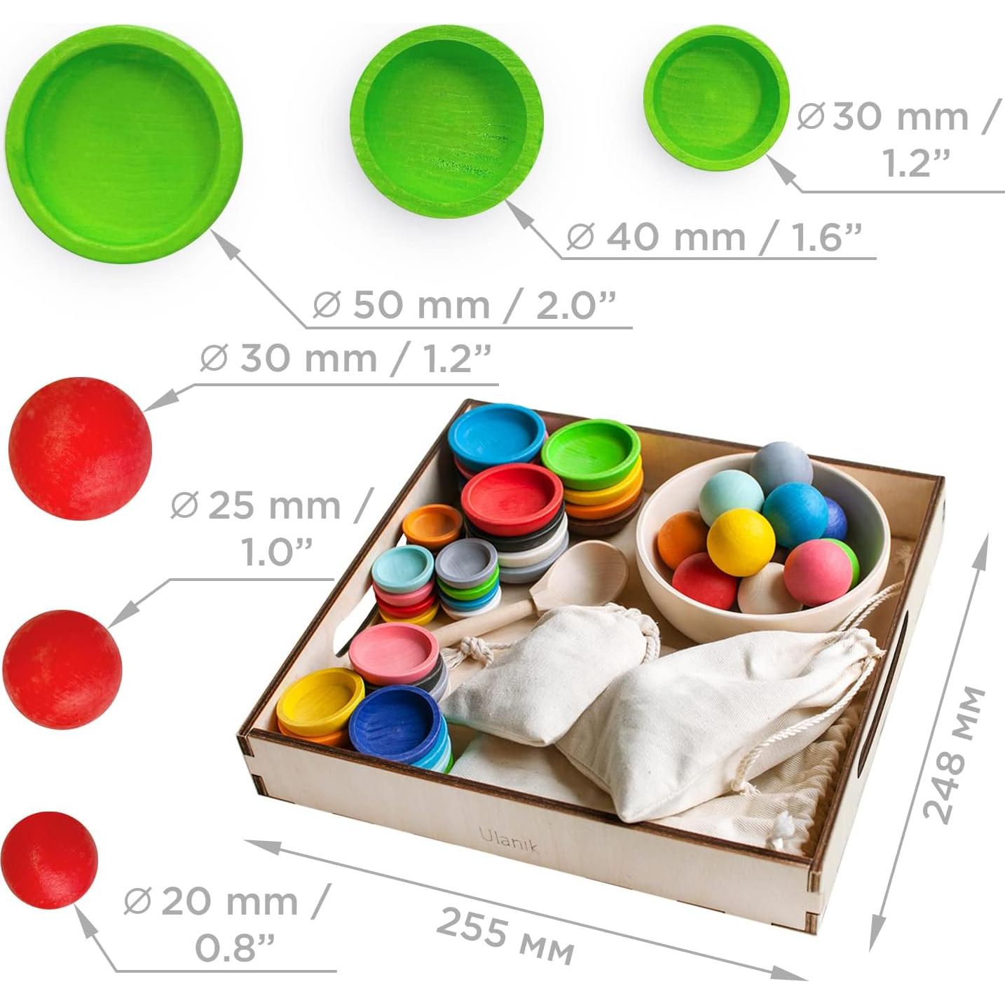 Juguete Montessori Ulanik Clasificador de Colores y Tamaños
