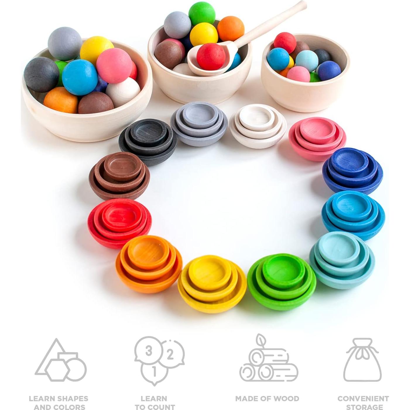 Juguete Montessori Ulanik Clasificador de Colores y Tamaños