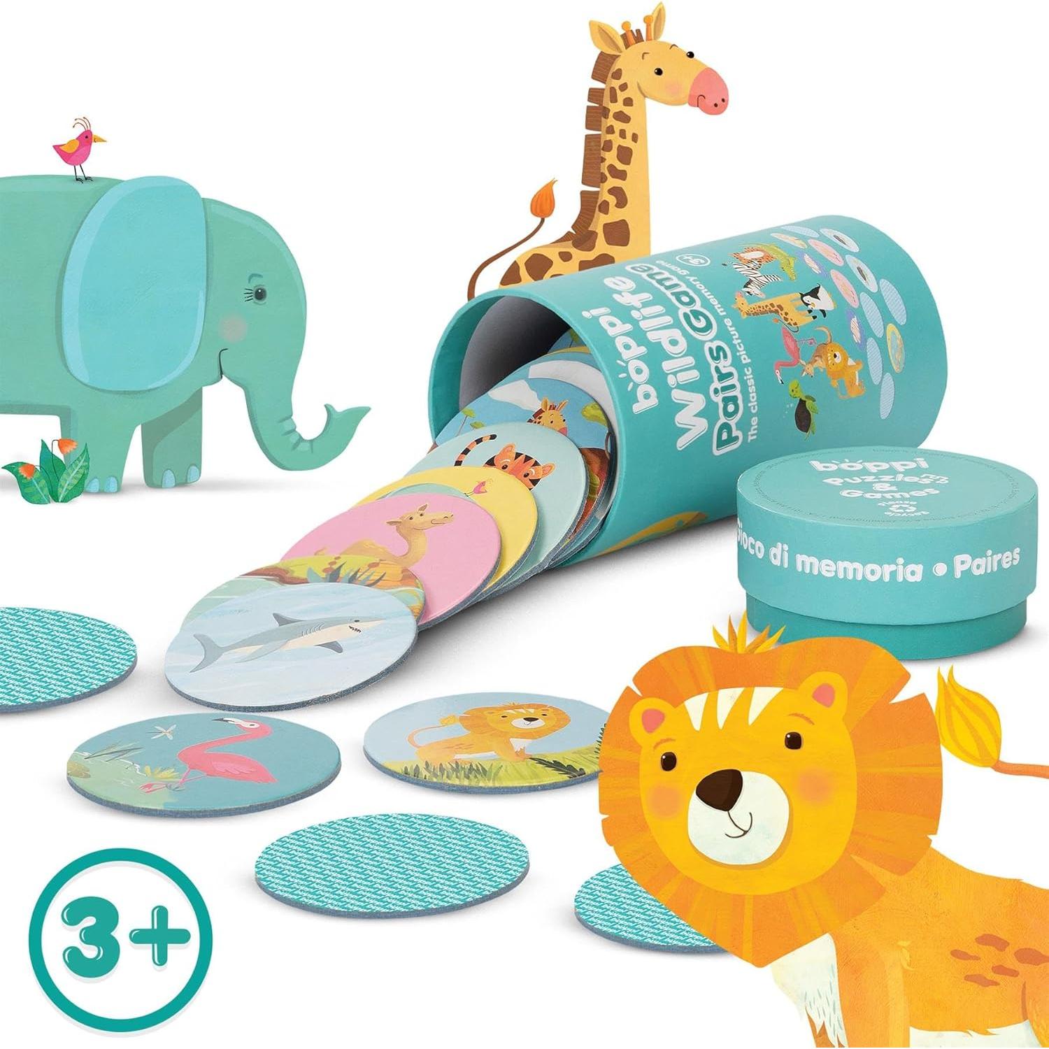 Juego de Memoria Boppi Pairs Vida Salvaje - 48 Cartas