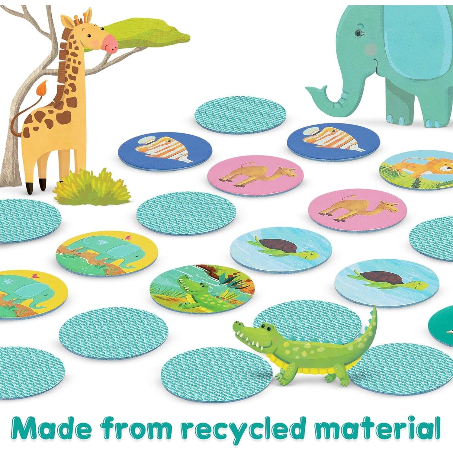 Juego de Memoria Boppi Pairs Vida Salvaje - 48 Cartas