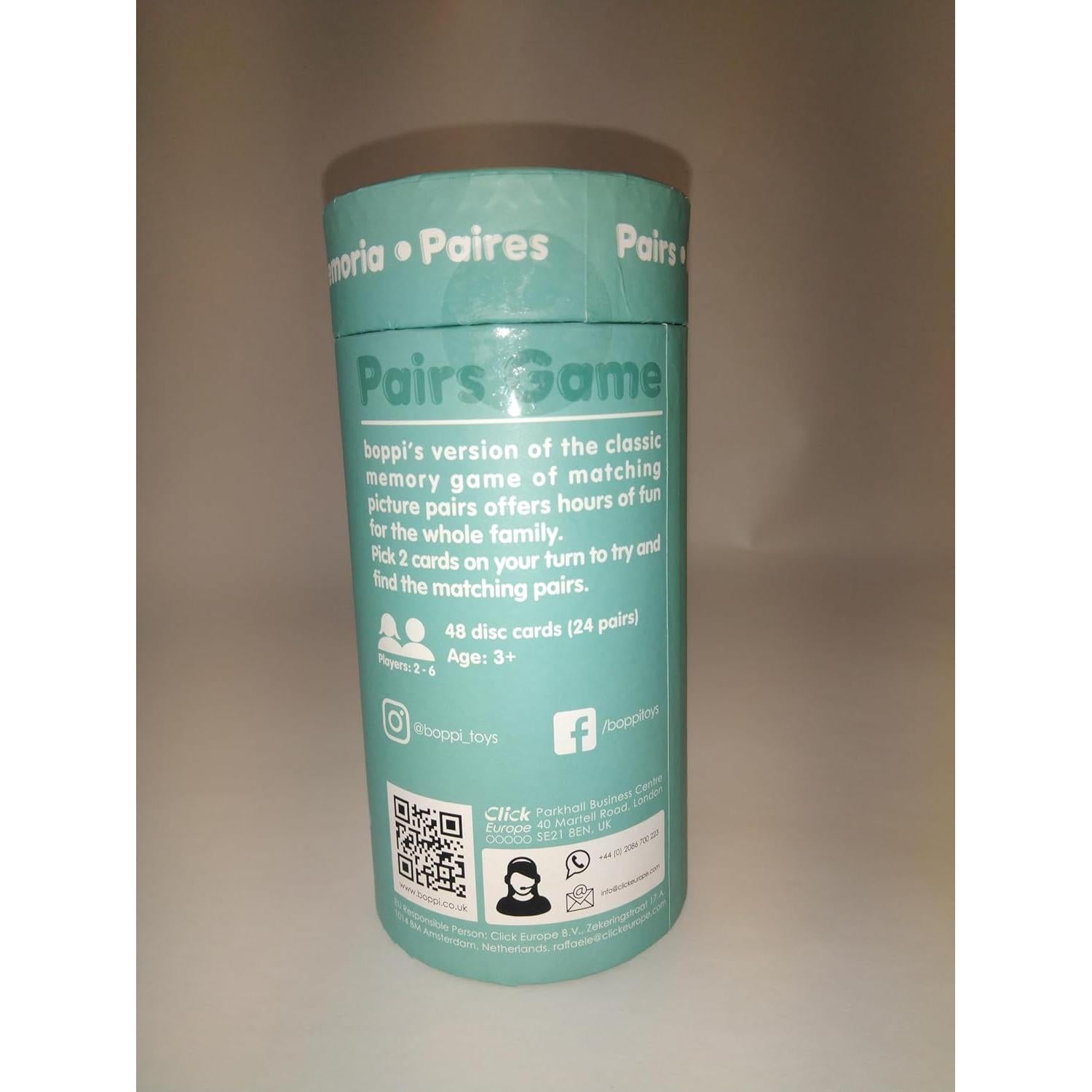 Juego de Memoria Boppi Pairs Vida Salvaje - 48 Cartas