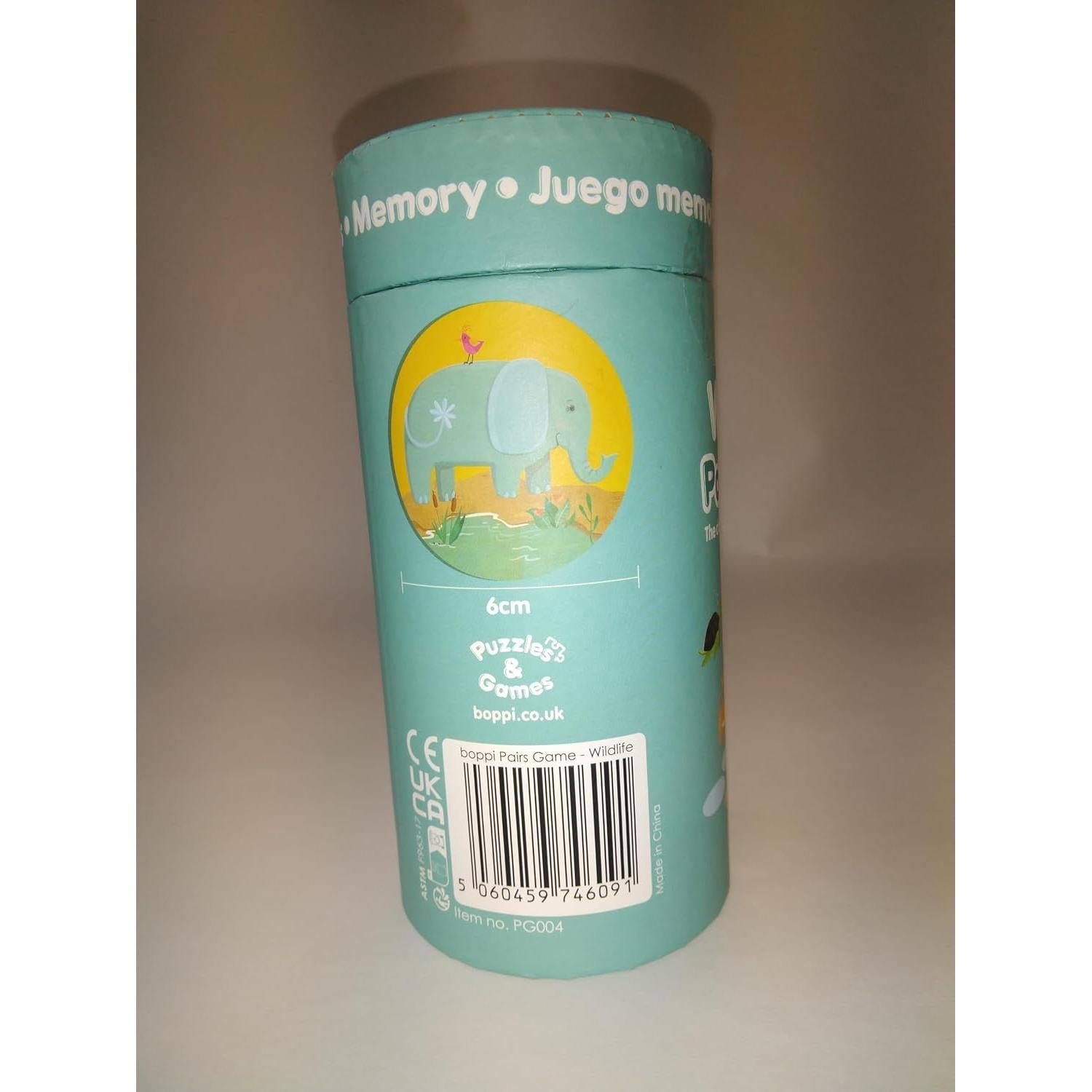 Juego de Memoria Boppi Pairs Vida Salvaje - 48 Cartas