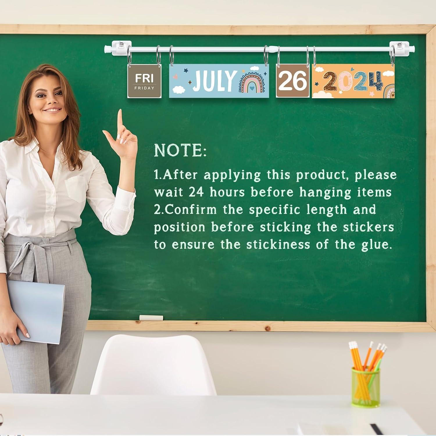 Calendario de Aula Boho con Gráfico de Bolsillo y 121 Tarjetas