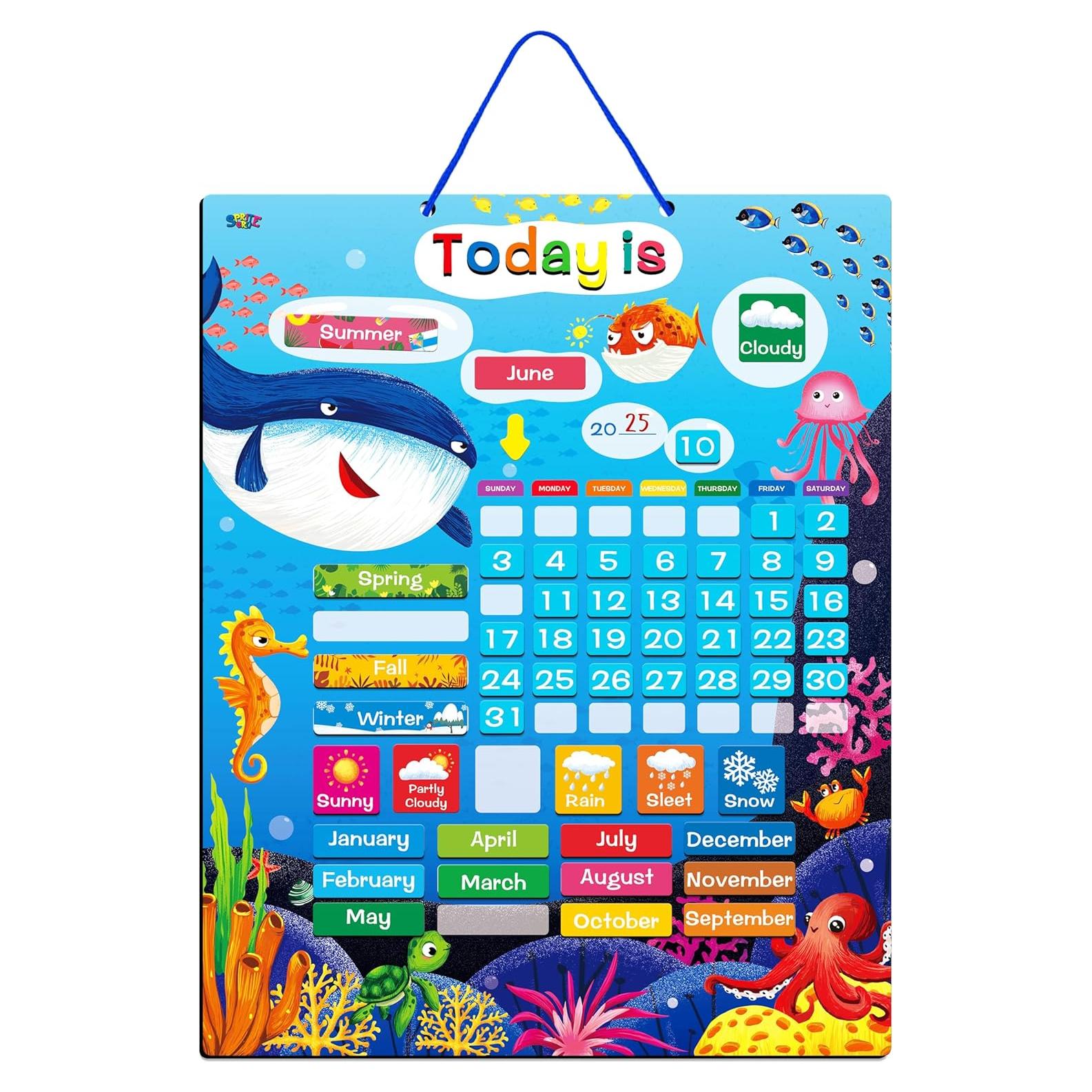 Calendario Magnético Portátil SpriteGru Océano 38x30.5cm