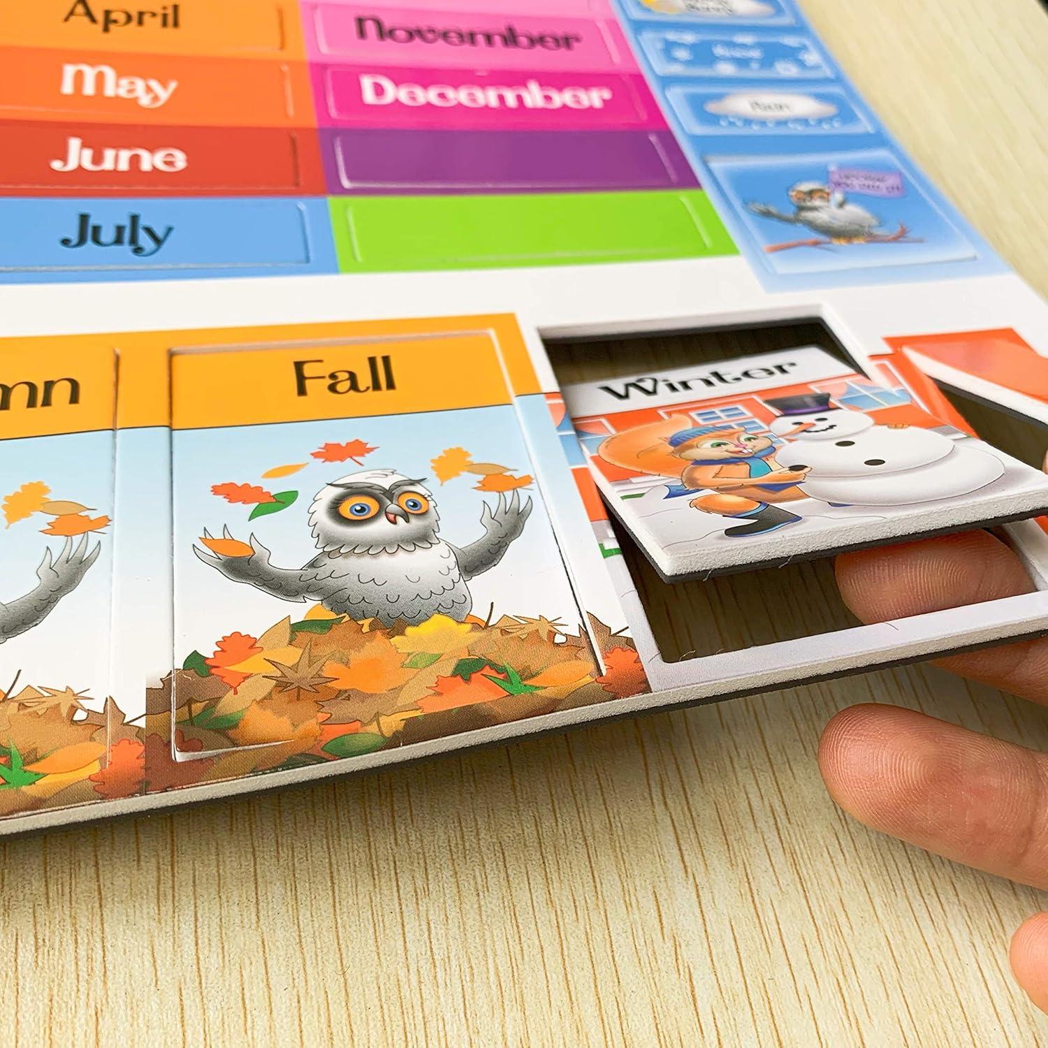 Calendario Magnético ZazzyKid para Niños - Clima y Estaciones