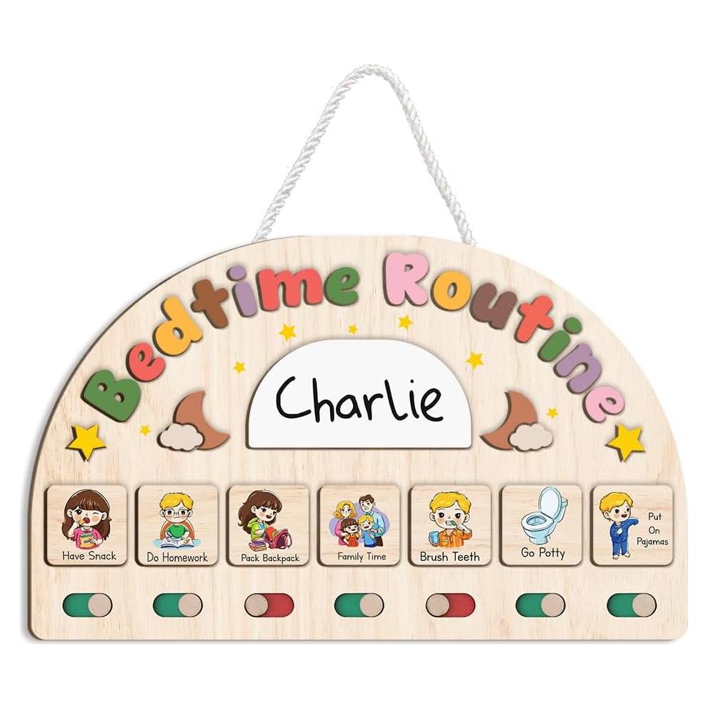 Tabla de Rutina Nocturna para Niños KidSweeties 20x33 cm