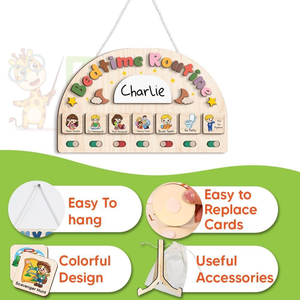 Tabla de Rutina Nocturna para Niños KidSweeties 20x33 cm