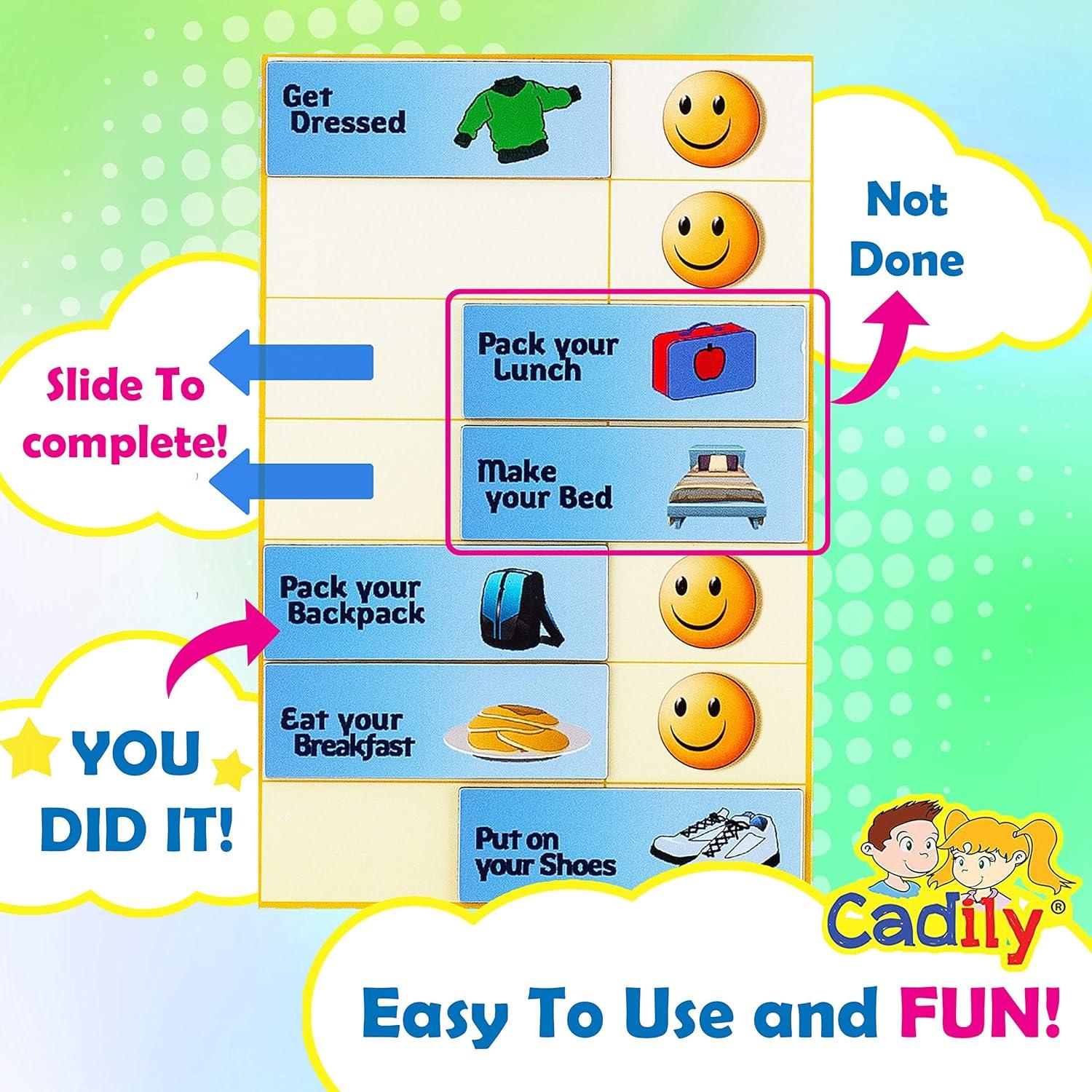 Tabla de Tareas Magnética Cadily para Niños - Rutina Diaria