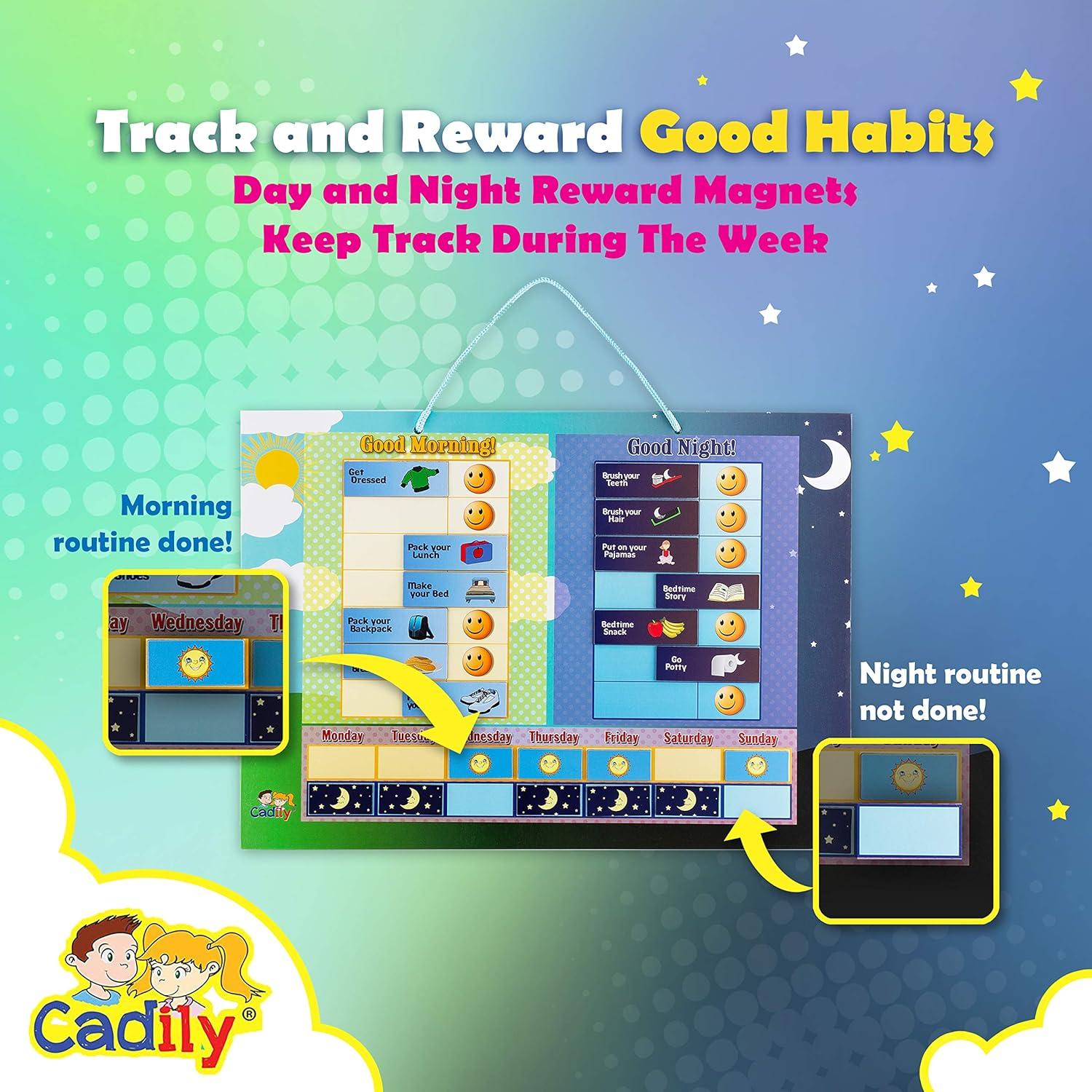Tabla de Tareas Magnética Cadily para Niños - Rutina Diaria