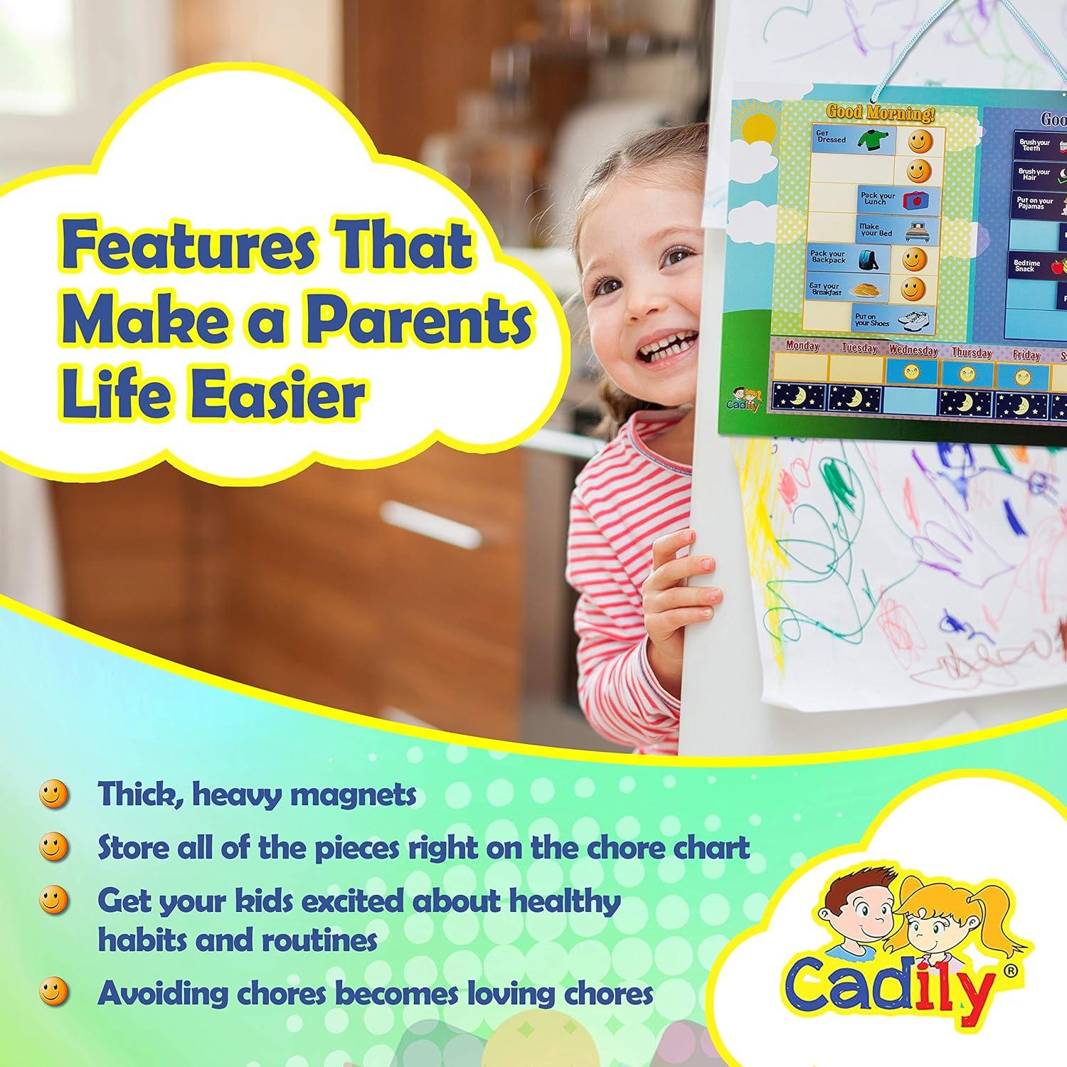 Tabla de Tareas Magnética Cadily para Niños - Rutina Diaria
