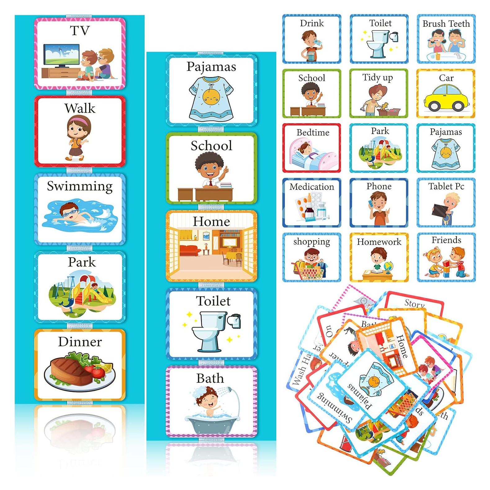 Programa Visual para Niños Eersida 35 Piezas Autismo Cian