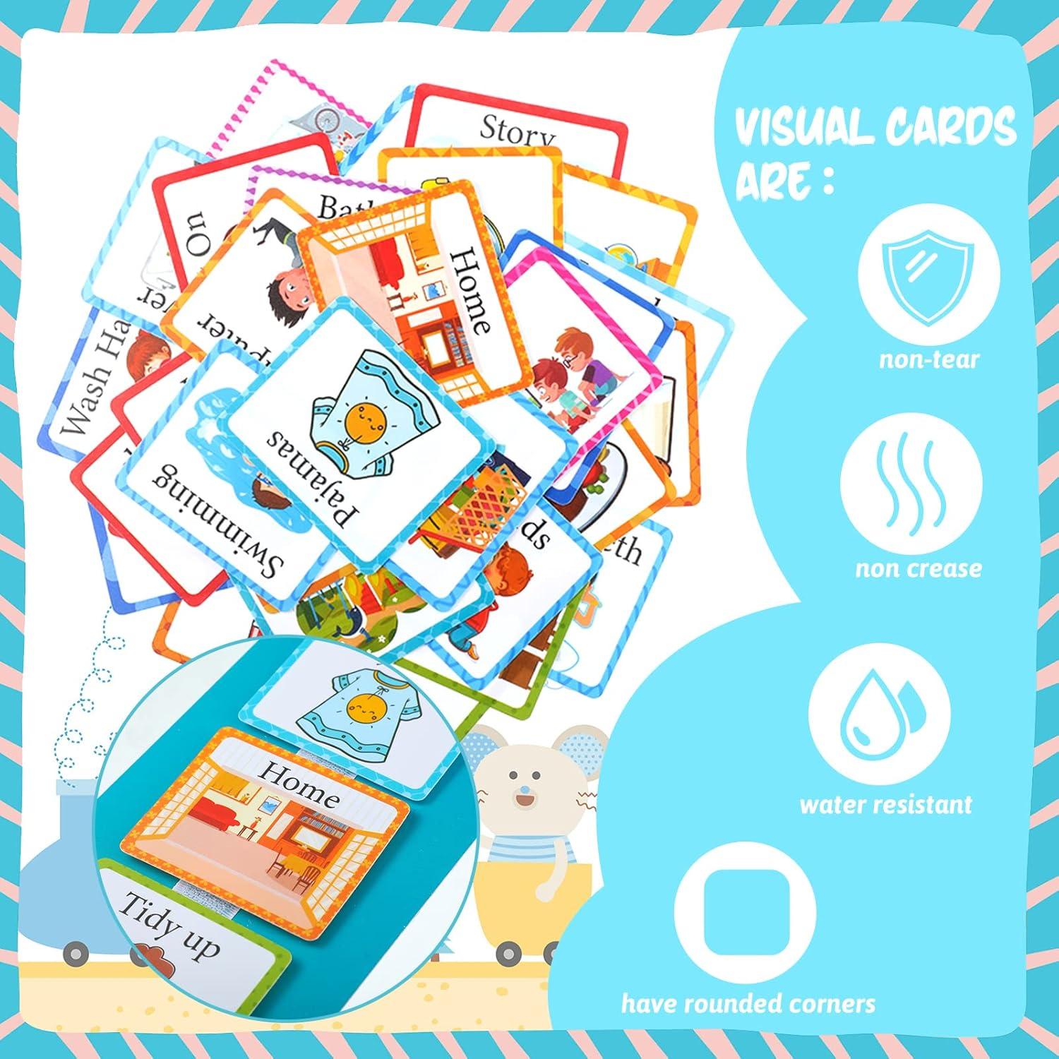 Programa Visual para Niños Eersida 35 Piezas Autismo Cian