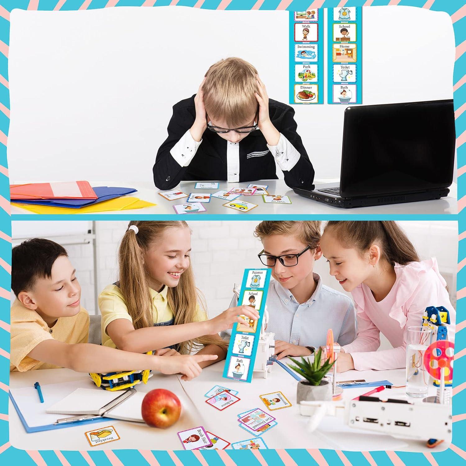 Programa Visual para Niños Eersida 35 Piezas Autismo Cian