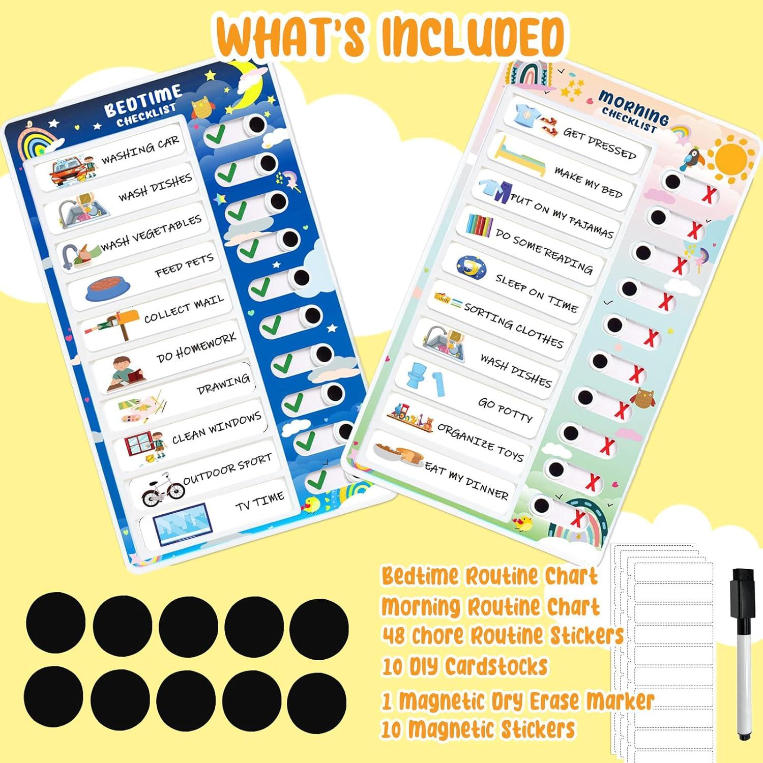 Tabla de Tareas Interactiva Gurmkzen para Niños - Rutinas Diarias