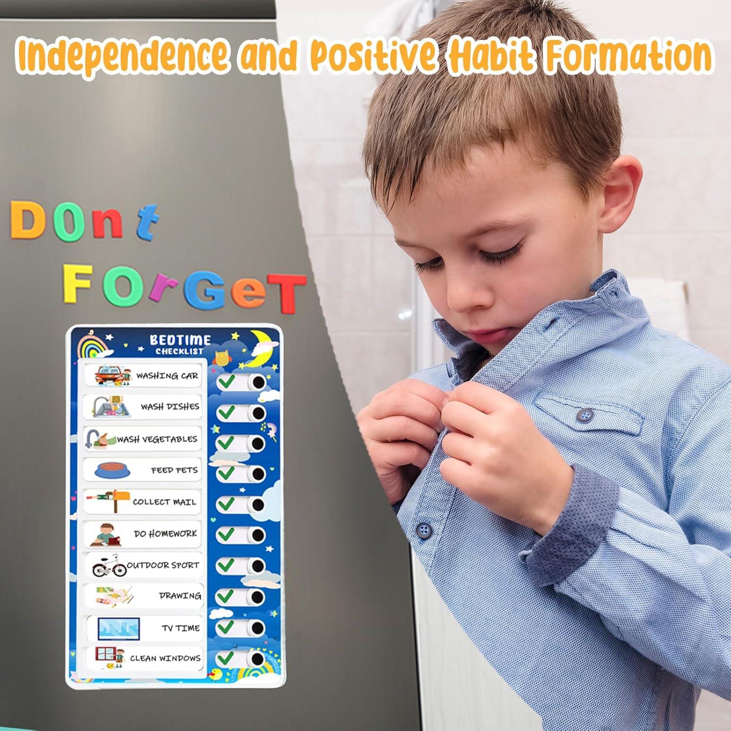 Tabla de Tareas Interactiva Gurmkzen para Niños - Rutinas Diarias